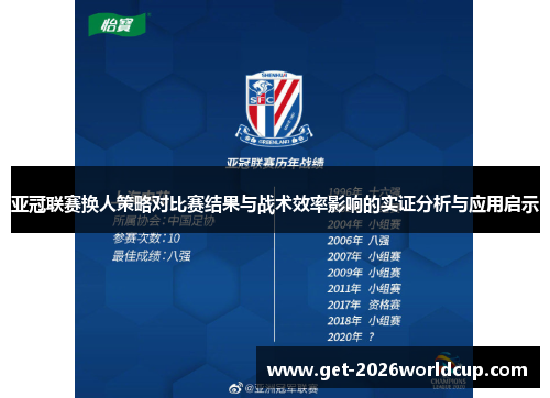 亚冠联赛换人策略对比赛结果与战术效率影响的实证分析与应用启示